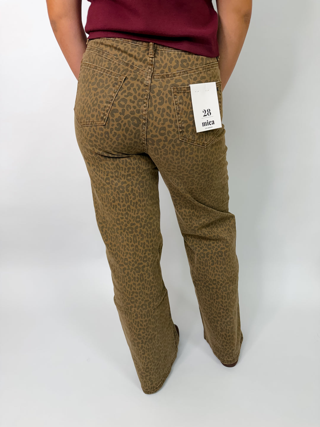Mica Brown Derby Leopard Wide Leg