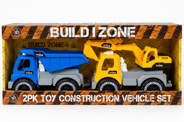 Jumbo Construction Theme Truck Toy Set