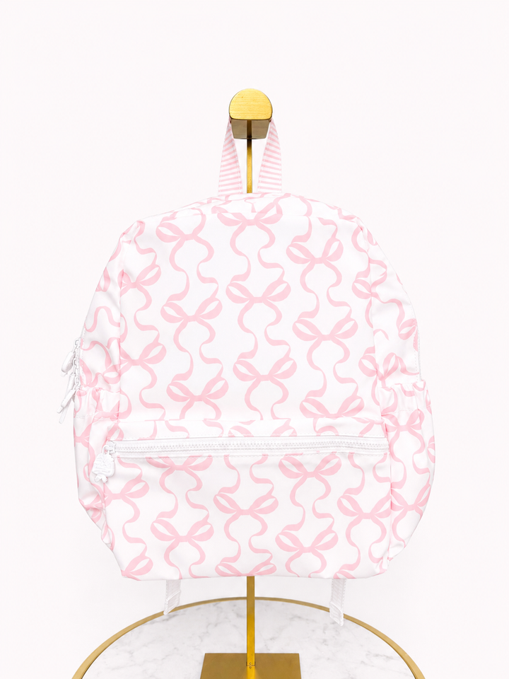 Apple Of My Isla Bows On White Backpack