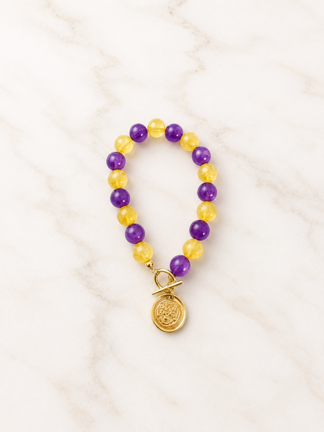 LSU Bracelet Beaded Pendant