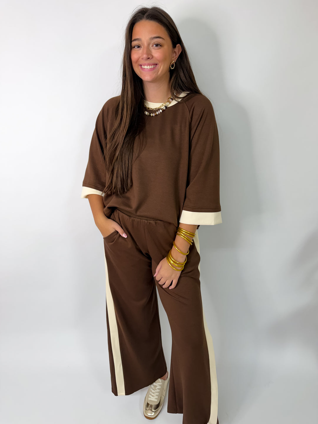 Coco Brown Butter Pant Set