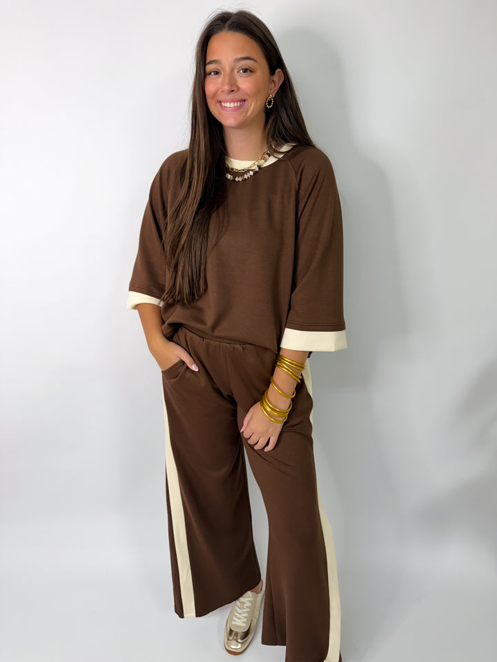 Coco Brown Butter Pant Set