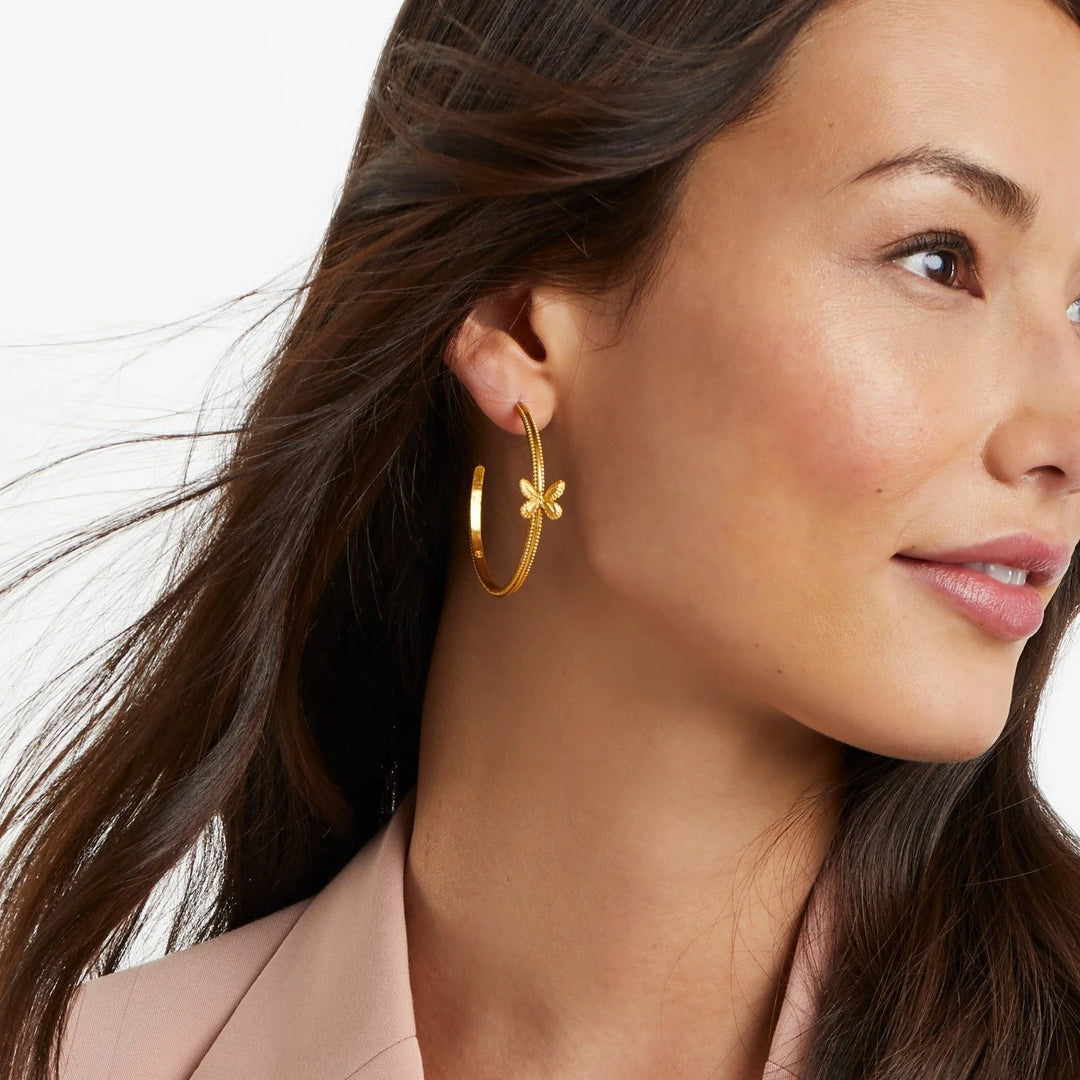 Julie Vos Butterfly Hoop Earrings