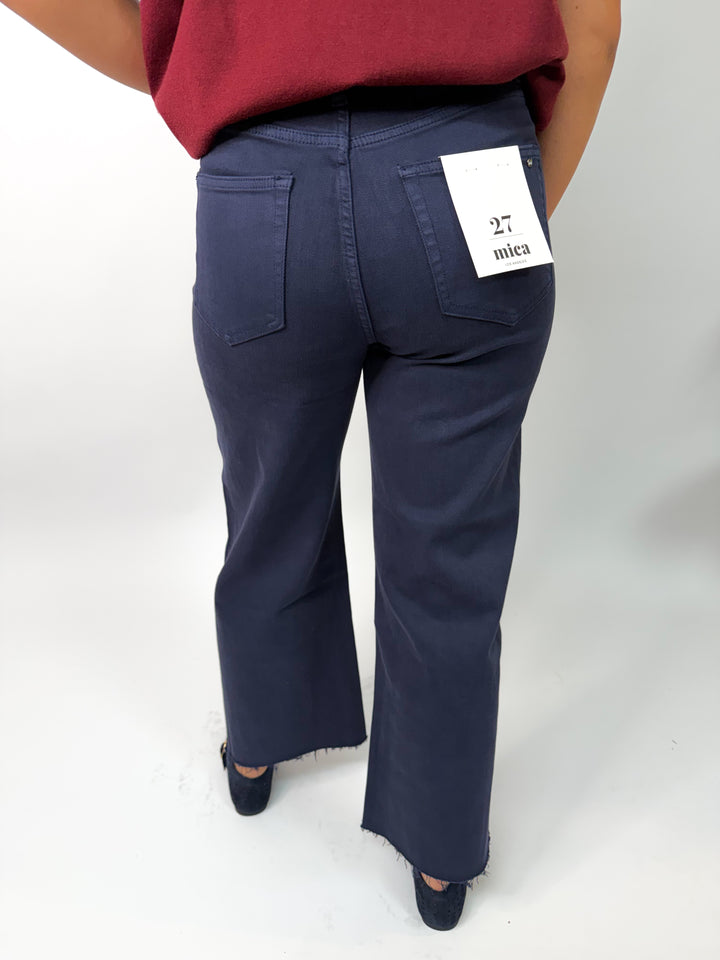 Mica Navy Blue High Rise Wide Leg