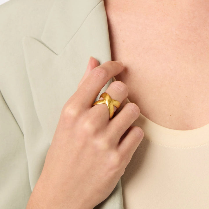 Julie Vos Catalina X Gold Ring