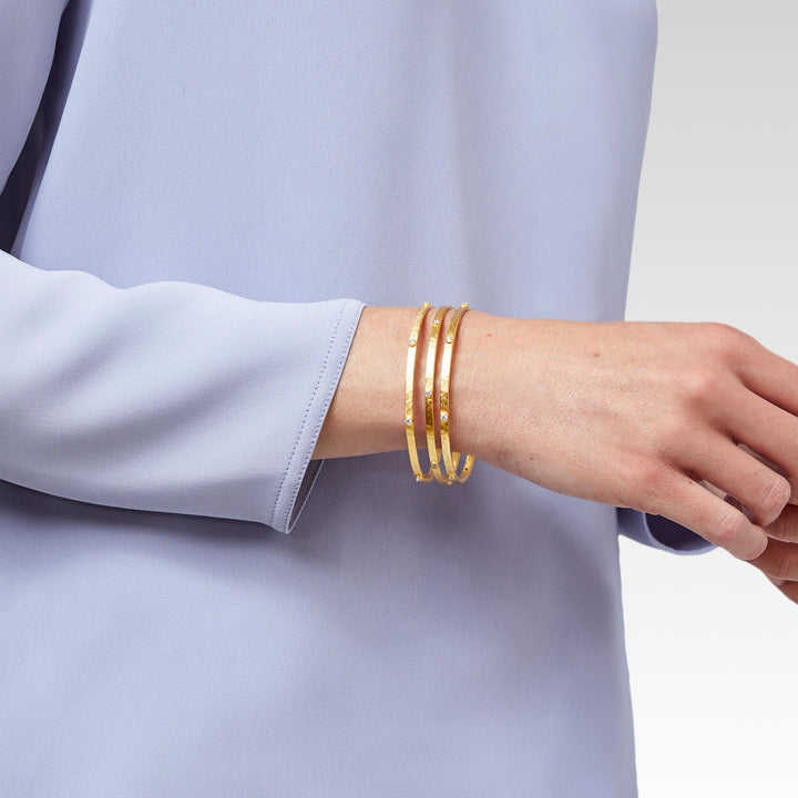 Julie Vos Crescent Stone Bangle