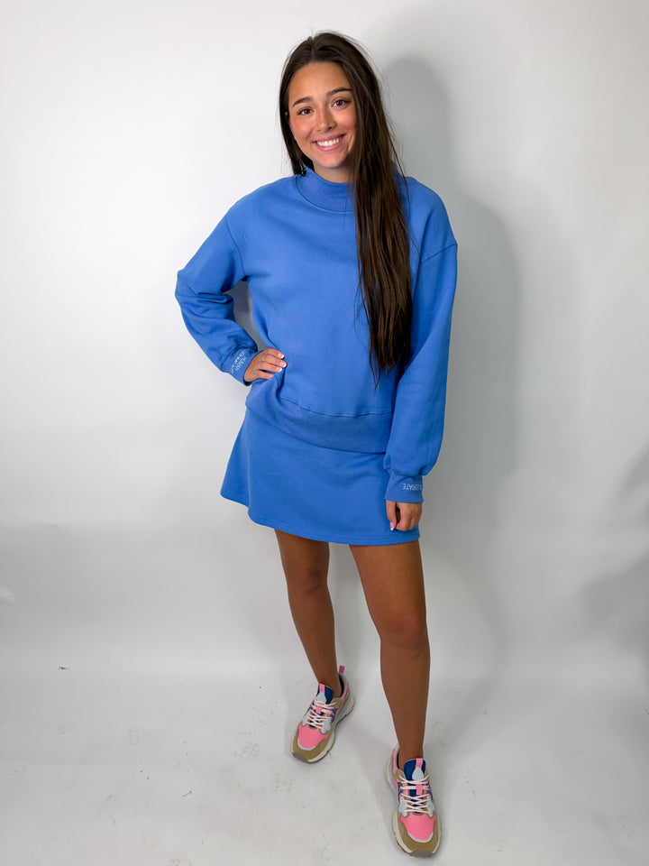 Azure Mock Neck Skort Set