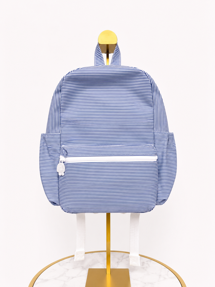 Apple Of My Isla Navy Mini Stripe Backpack