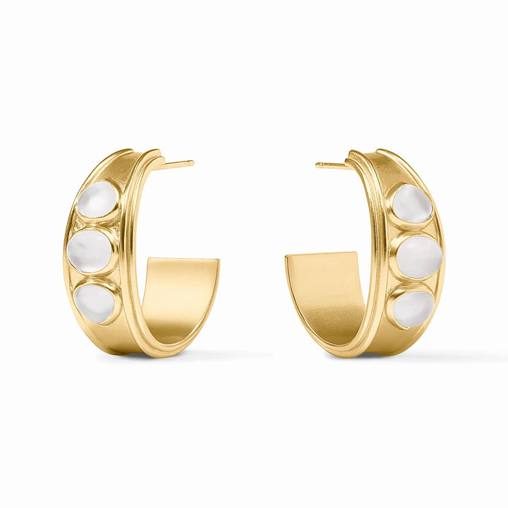 Julie Vos Dolce Stone Hoop Earrings