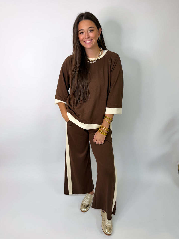 Coco Brown Butter Pant Set
