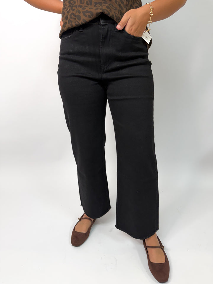 Mica Black Beauty Wide Leg Cropped