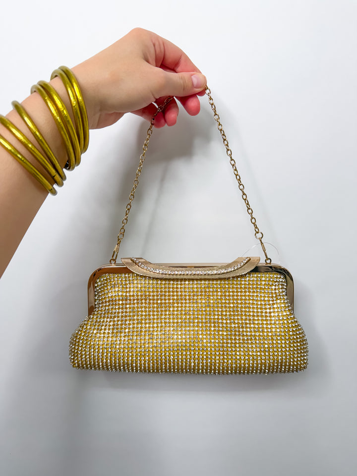 Golden Hour Rhinestone Clutch