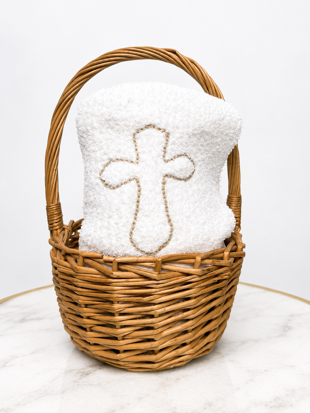 Scallop Cross Chenille Blanket