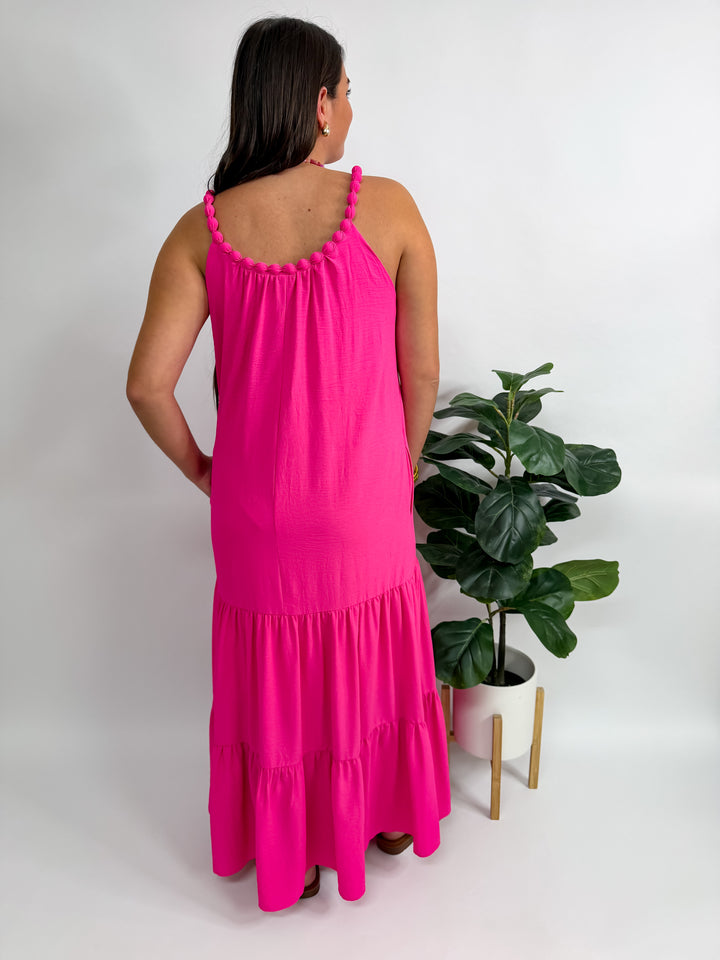 Hot Pink Midi Dress
