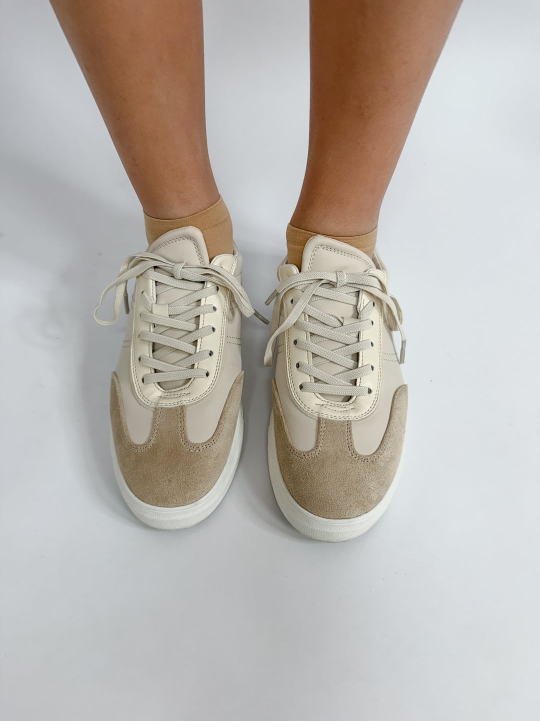 Sprinter Beige Microfiber Sneakers