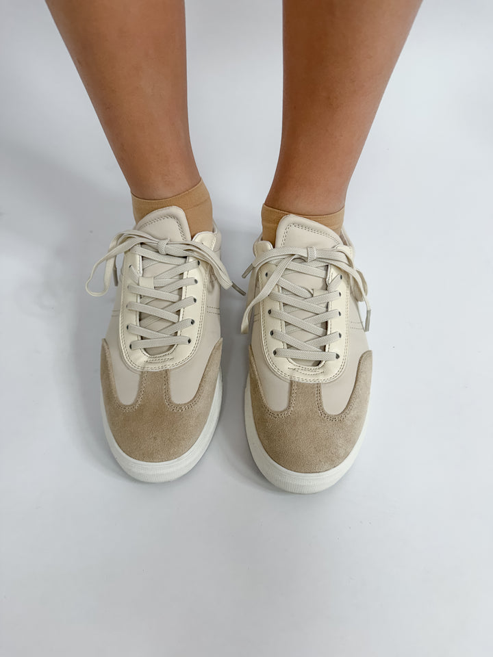 Sprinter Beige Microfiber Sneakers