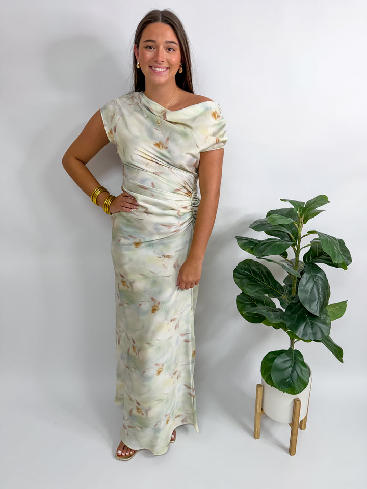 Arta Gathered Mint Dress