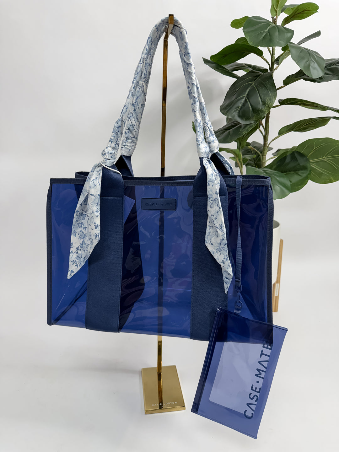 Something Navy Twilly Scarf Case Mate Tote Bag