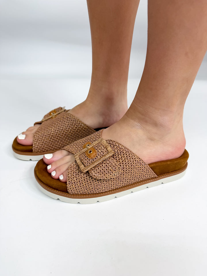 Quinn New Tan Sandals