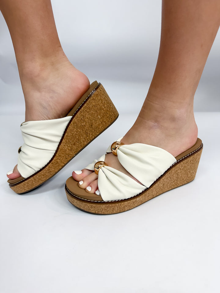 Miss Understood Ivory Corkys Wedges