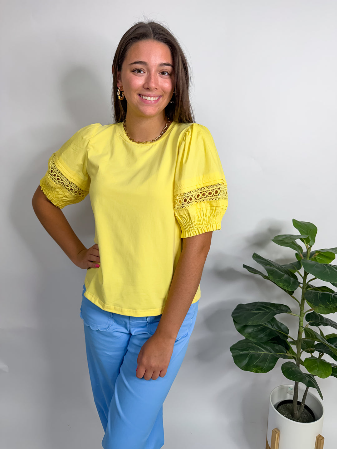 Yellow Pocket of Sunshine Top