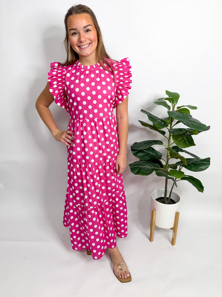 Hot Pink Polka Dot Dress