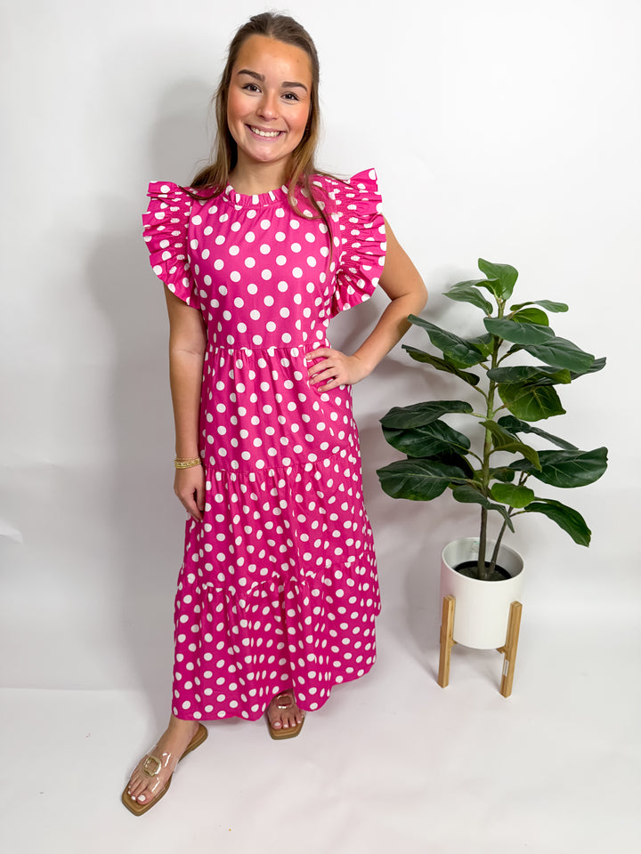 Hot Pink Polka Dot Dress