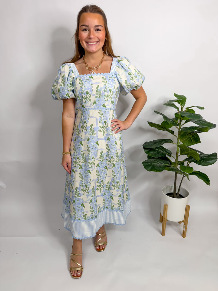 Feeling Blue Flower Garden Dress