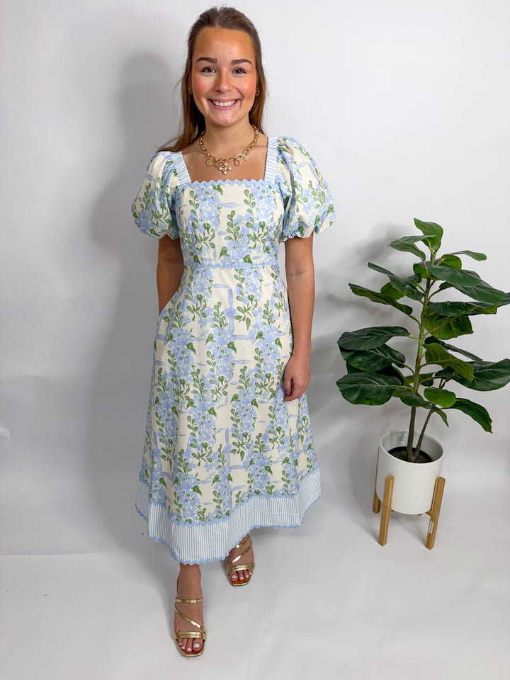 Feeling Blue Flower Garden Dress