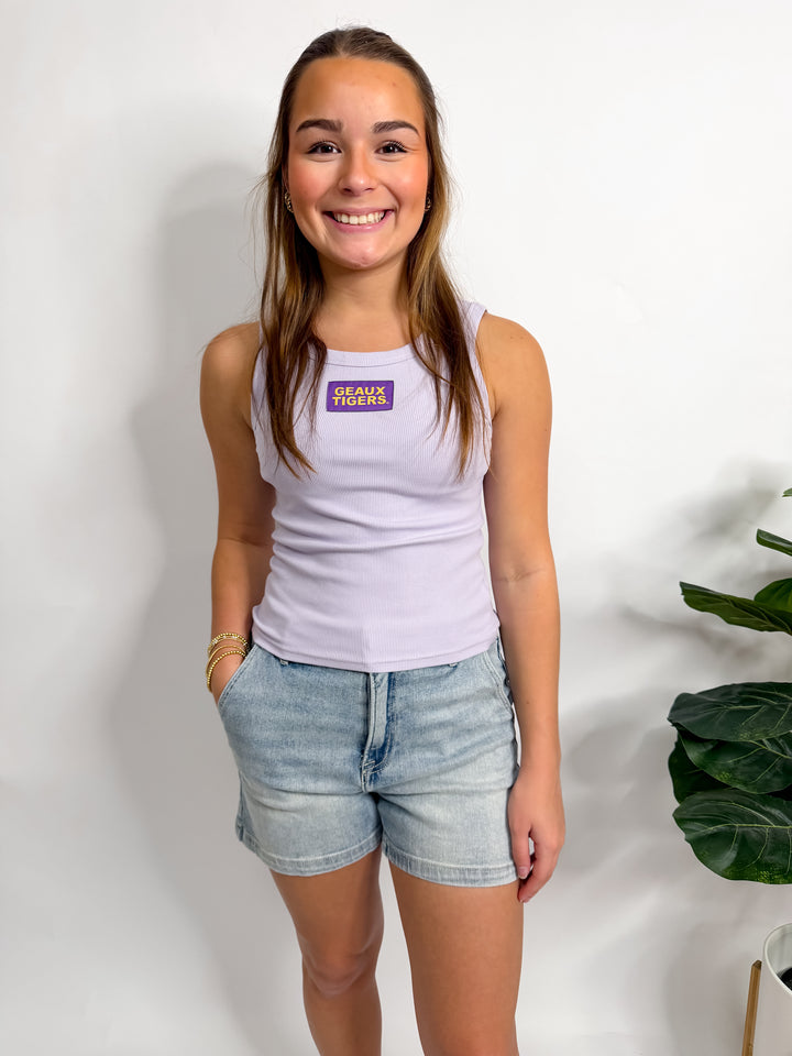 Geaux Tigers Ribbed Tank