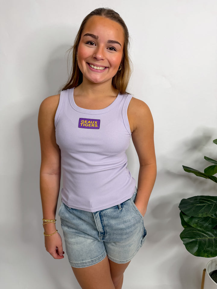 Geaux Tigers Ribbed Tank