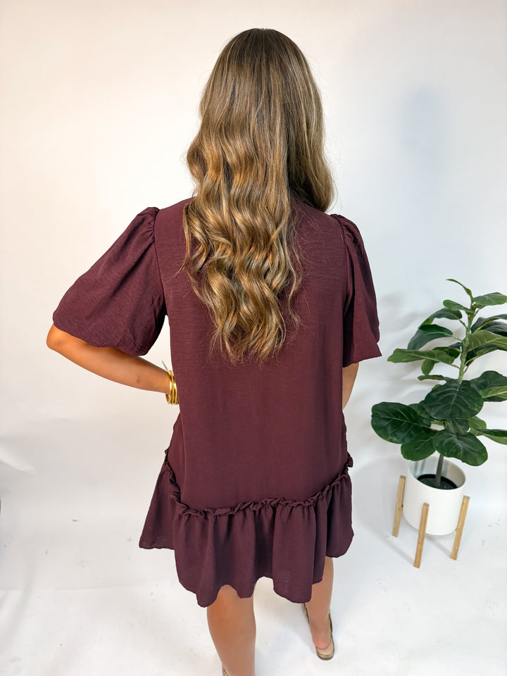 Eggplant Bow Tie Dress