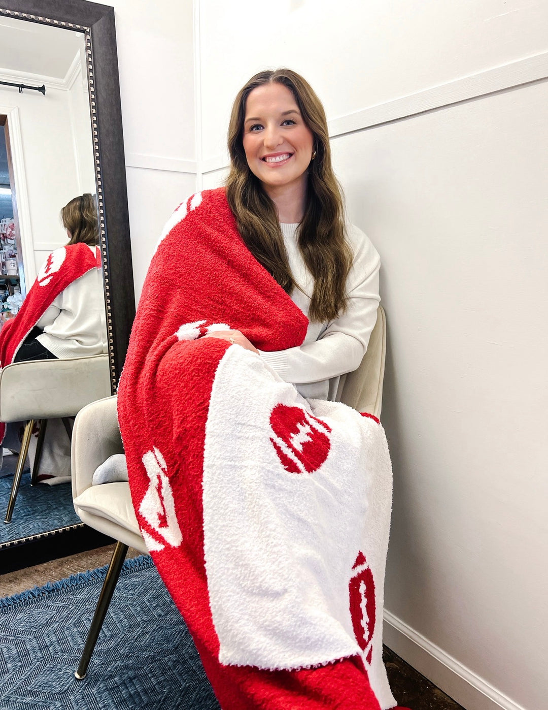 Football Chenille Blanket