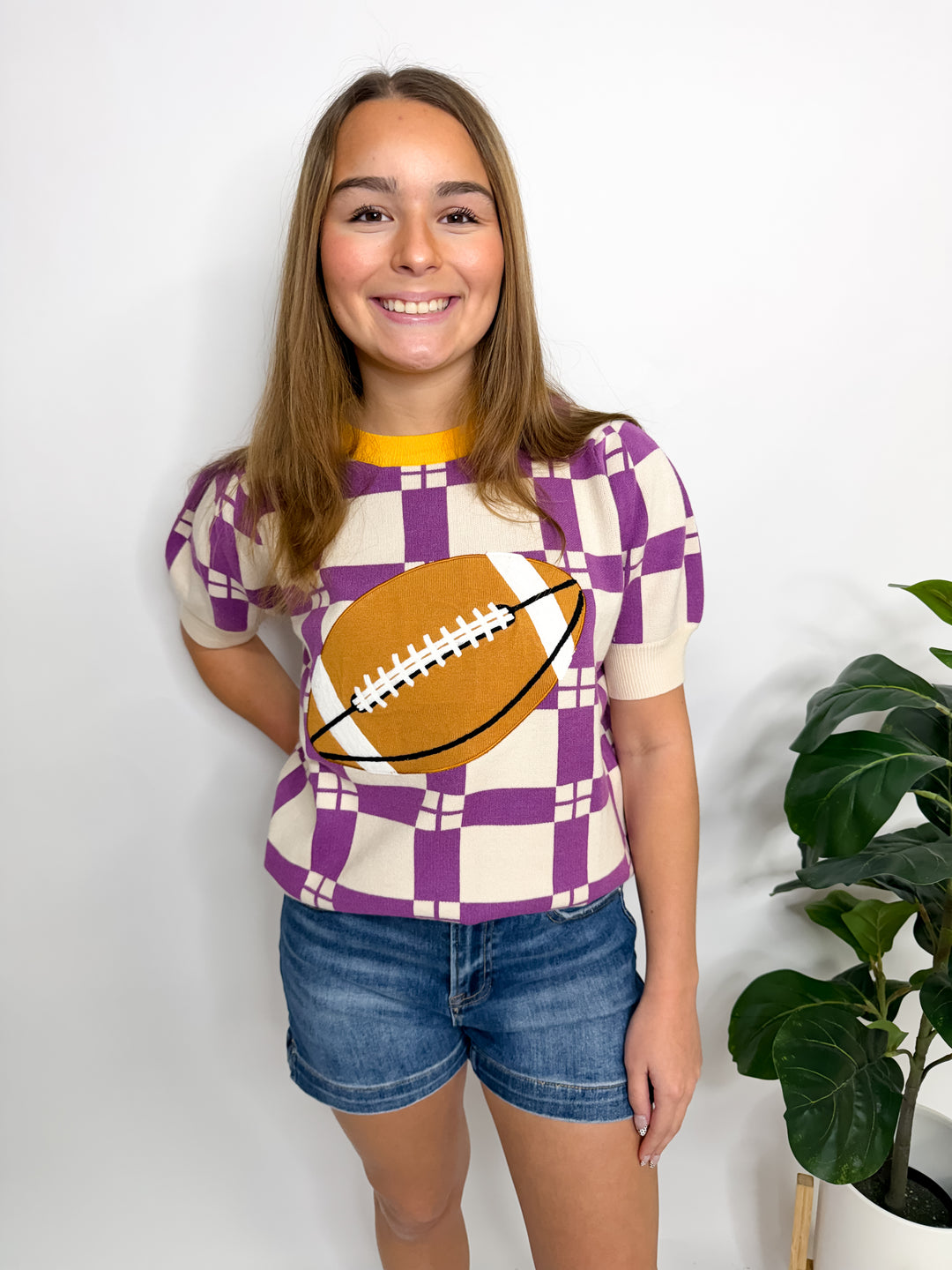 Football Checkered Top