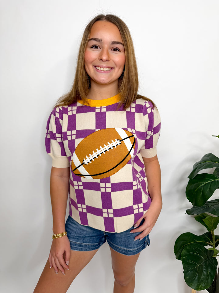 Football Checkered Top