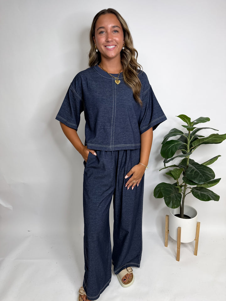 Denim Pant Set
