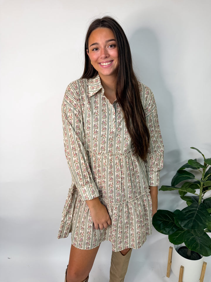Cream Vintage Rose Dress