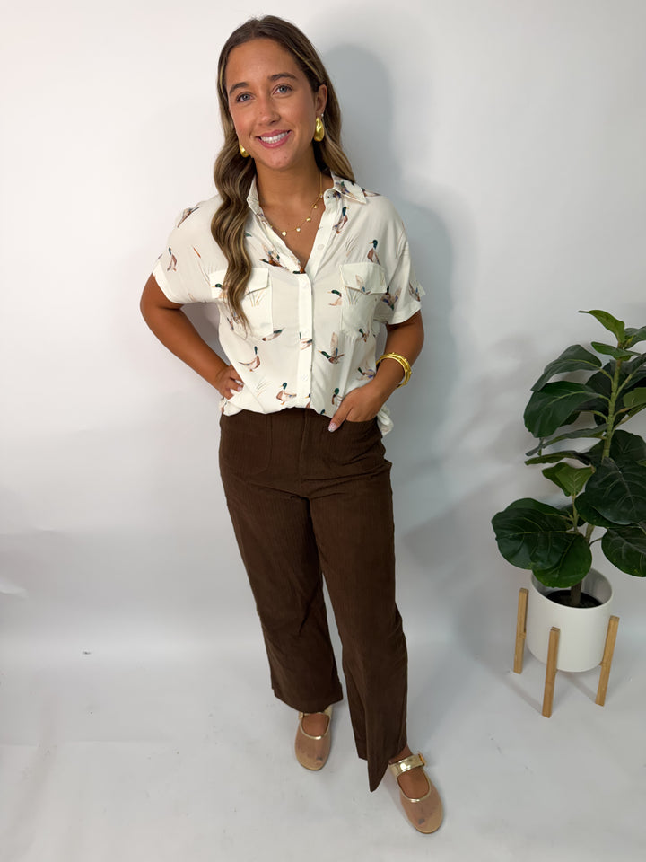 Chocolate Corduroy Pants