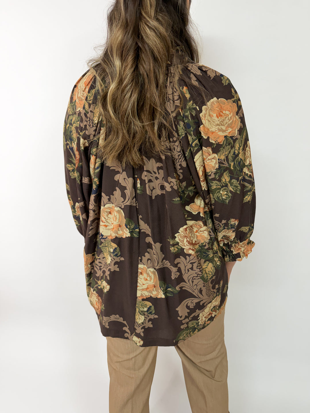 Fall Floral Blouse