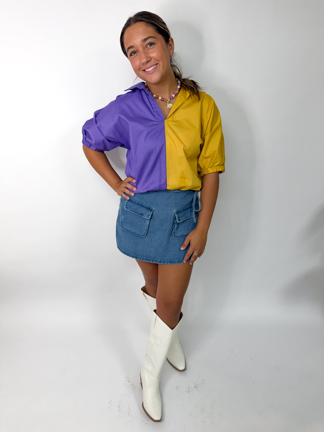 Sloan Purple &amp; Gold Top