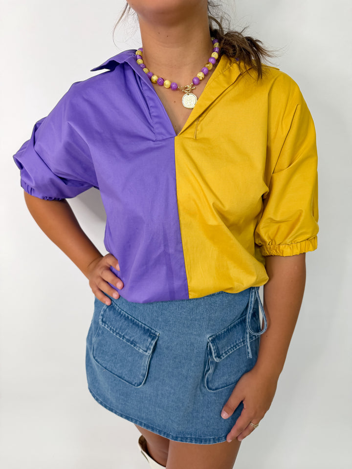 Sloan Purple &amp; Gold Top