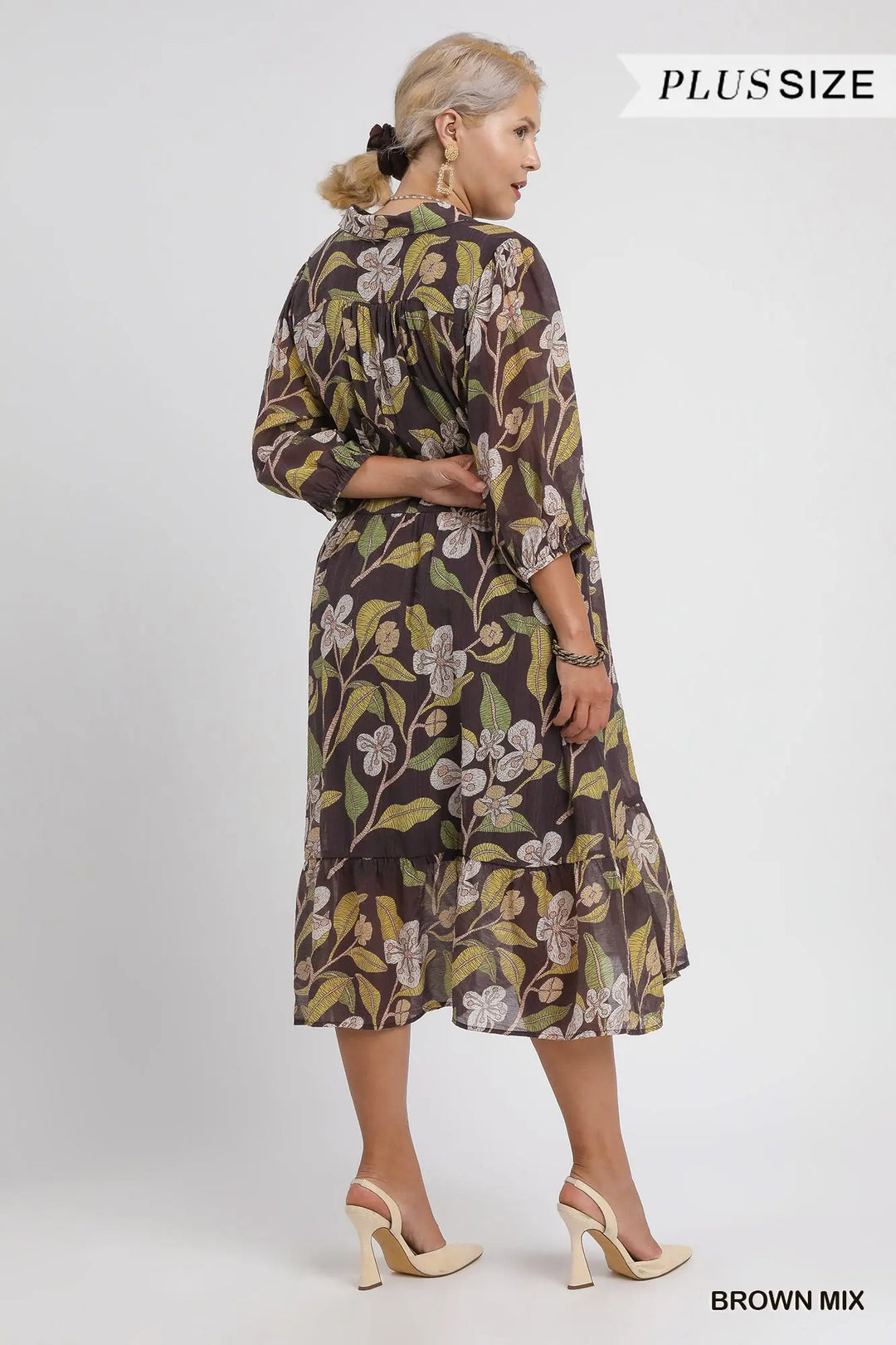 Coco Lime Floral Midi Dress
