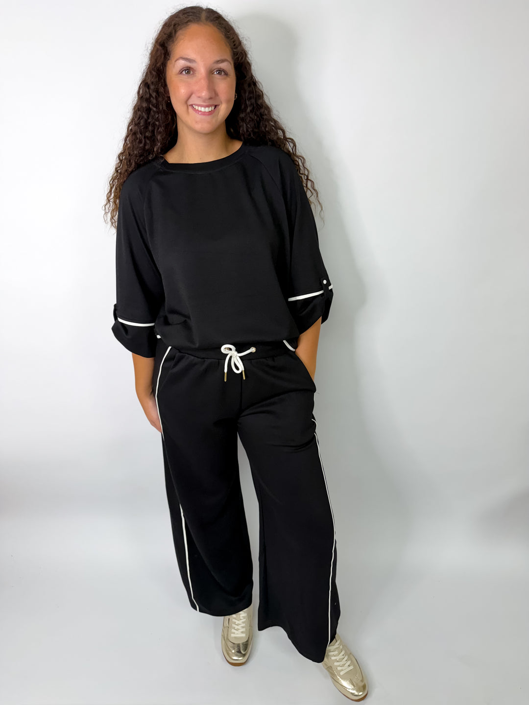 Black Luxeknit Pant Set