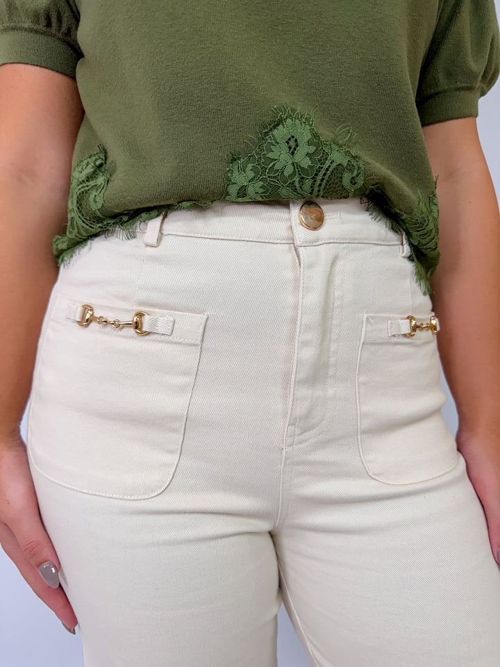 Ecru Horse Bit Pants
