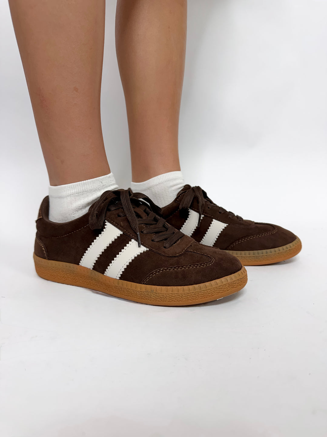 Corkeys Heads Up Chocolate Sneakers