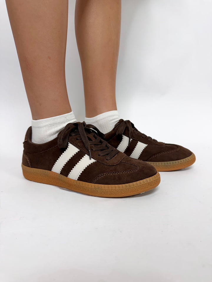 Corkeys Heads Up Chocolate Sneakers
