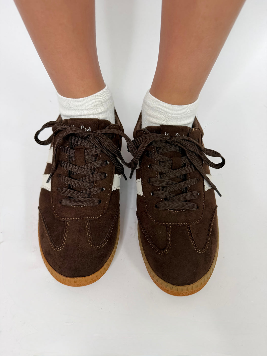 Corkeys Heads Up Chocolate Sneakers