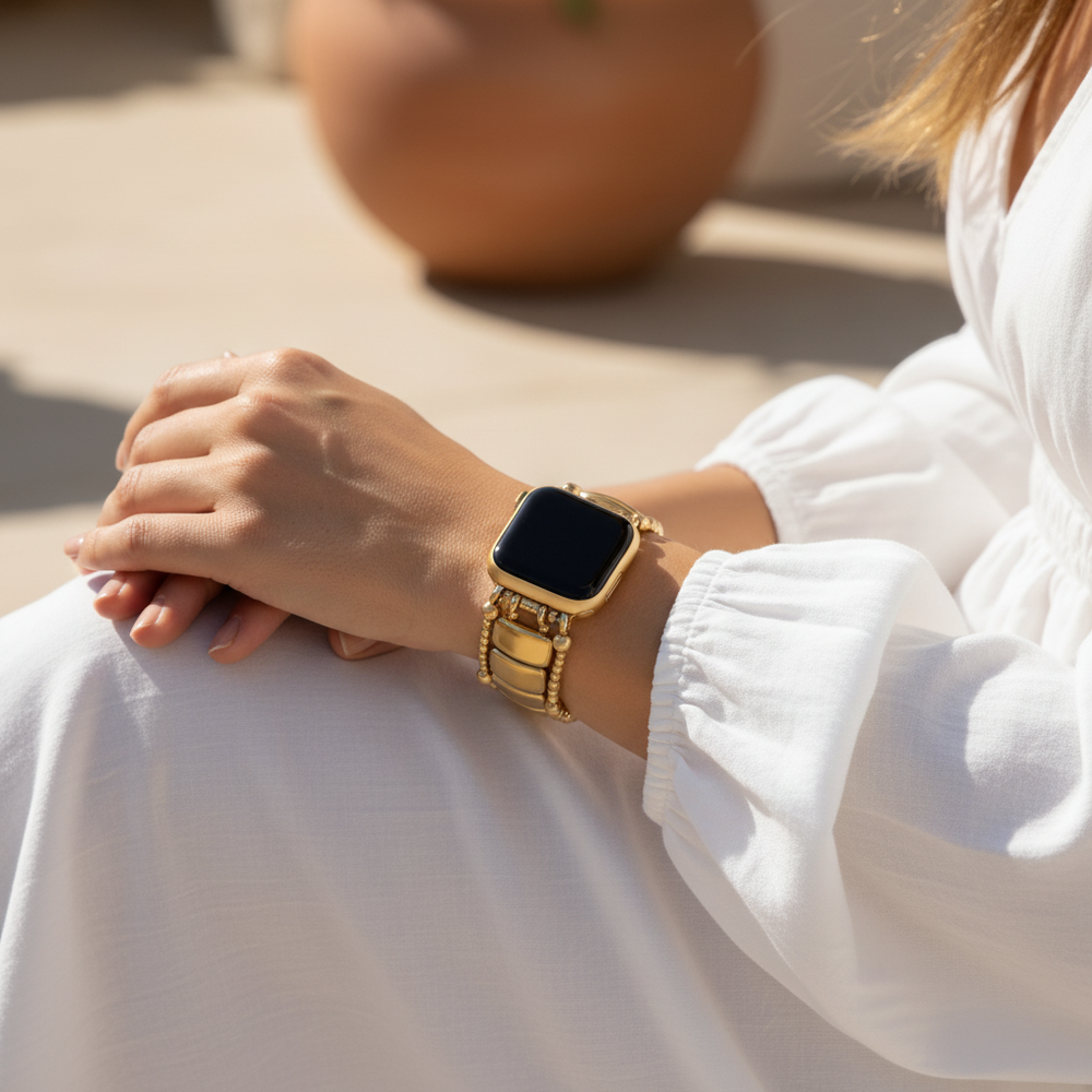 Gold Noir Stretch Apple Watch Band