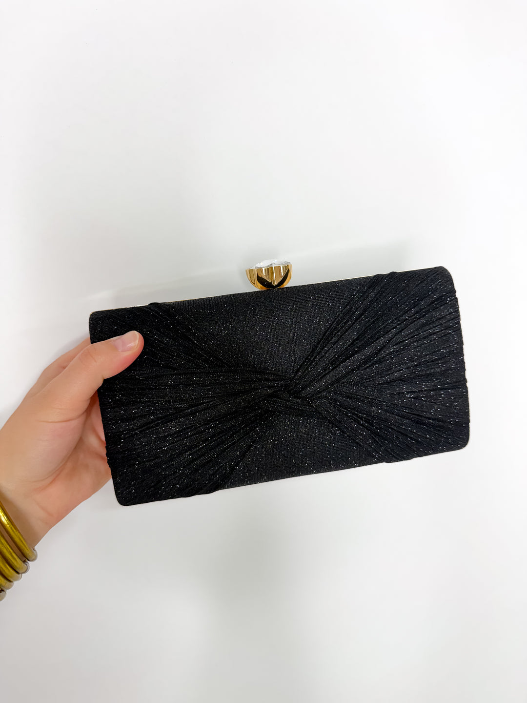 Midnight Rendezvous Crystal Clutch