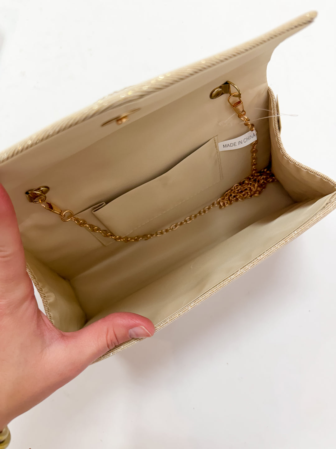 Champagne Kiss Rhinestone Clutch